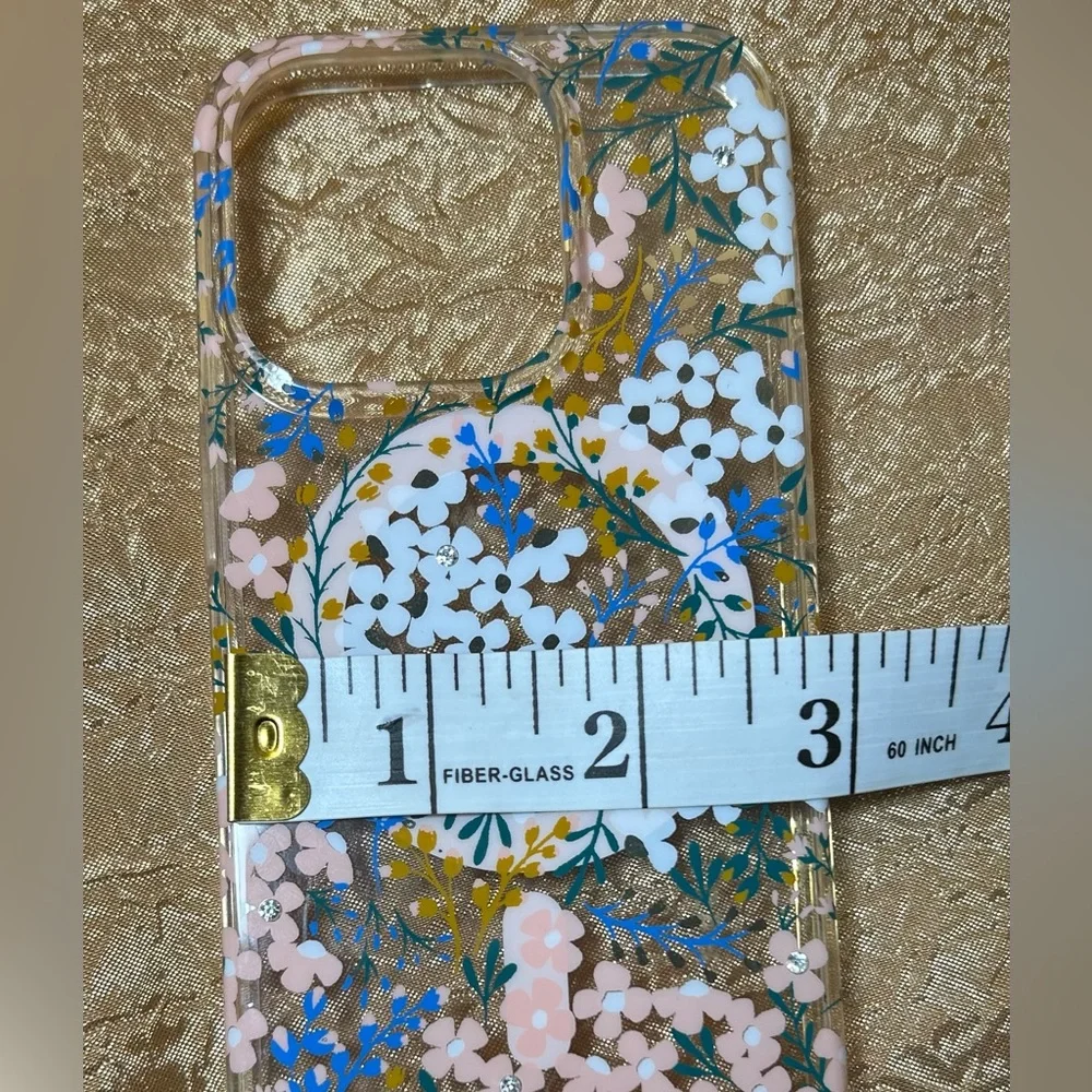 Kate Spade iPhone clear clover with flowers and a little bling